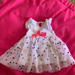Mini B rainbos poka dots dress